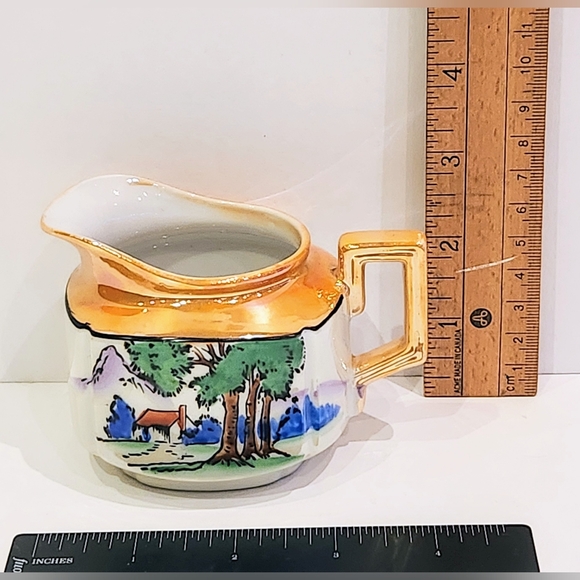 Small tea set 1960's Royal Nippon porcelain vintage Japanese orange luster - Picture 8 of 16